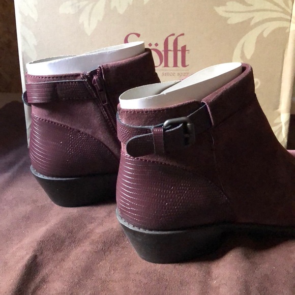 ⭐️SALE!⭐️ Sofft Vasanti Bootie - Berry Suede - Picture 6 of 8